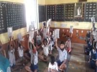 School stationery distributed to students-Chinchwadi gaon